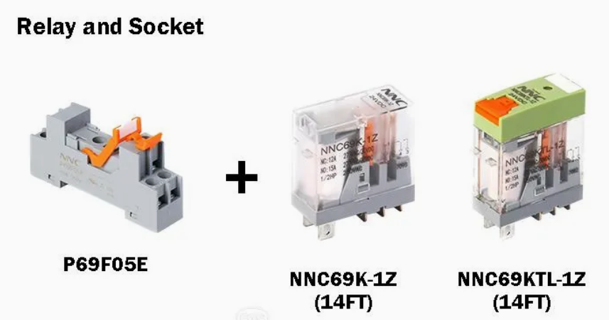 Socket relè 16A compatto ad alto carico P69F05E