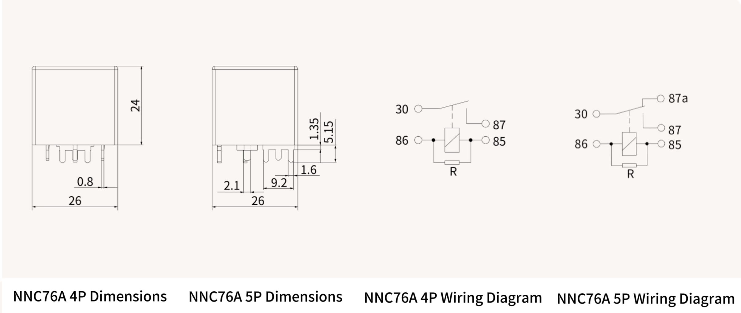 DIMENSIONE NNC76A